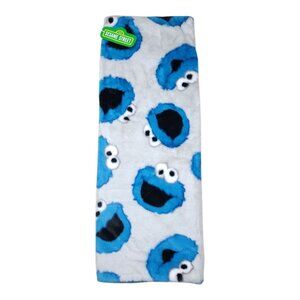 Sesame Street Cookie Monster Faux Fur Throw Blanket 50"X70" Polyester Blue White